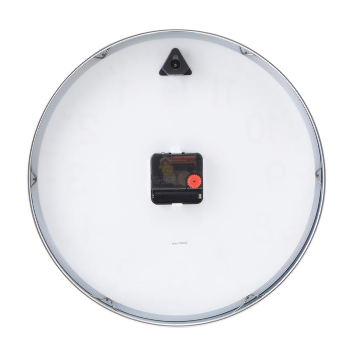 Tempus 12 inch Chrome Silent Sweep Wall Clock