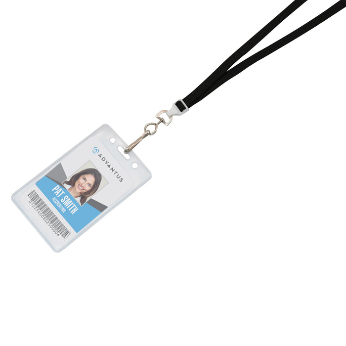 Advantus Deluxe Breakaway Safety Lanyard, Black, 24/BX