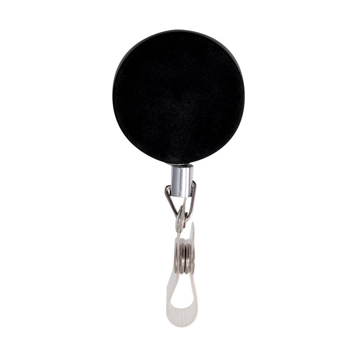Advantus Premier ID Reel with Badge Strap, Silver/Black, 12/BX