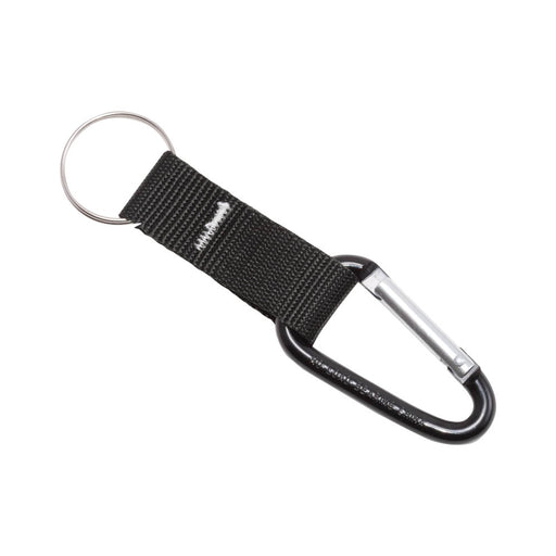 Advantus Carabiner Key Chain with Polyester Strap and Split Key Ring, Black, 10/PK