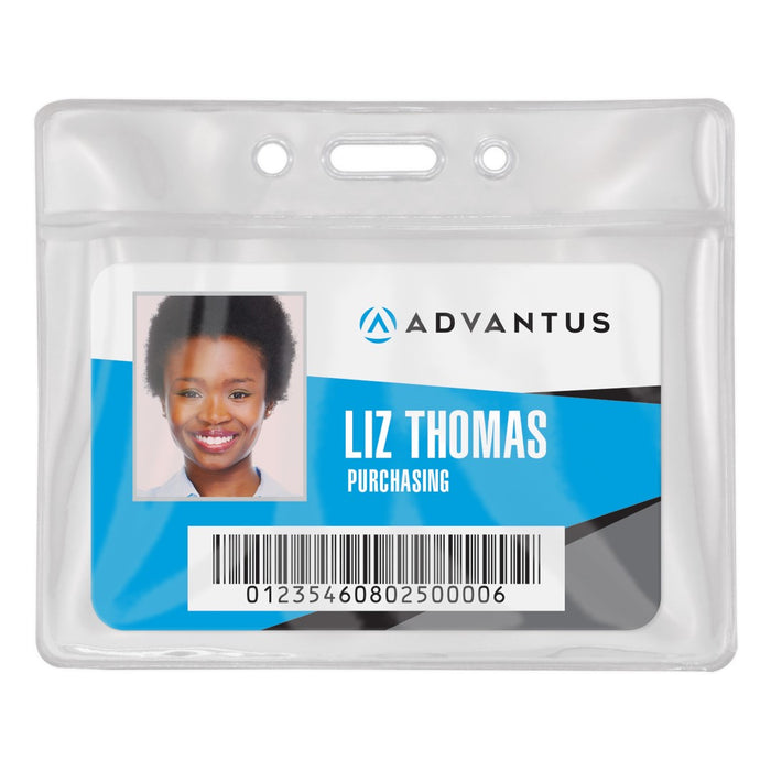 Advantus Horizontal Badge Holder, 3.5 in. W x 2.25 in. H, 50/PK