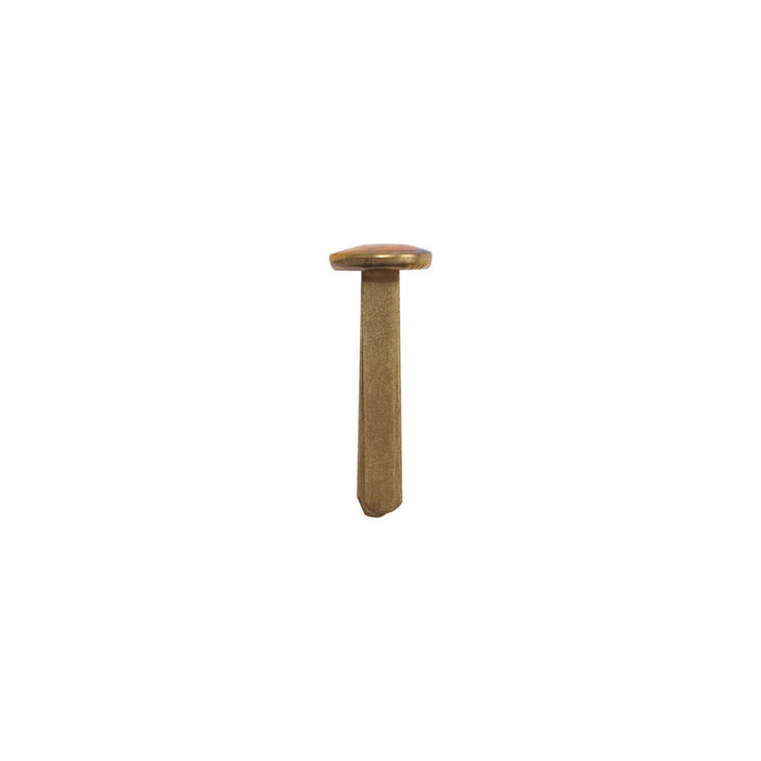 Gem Round Head Solid Brass Fasteners, 1 ¼in, Size 5, 100/BX