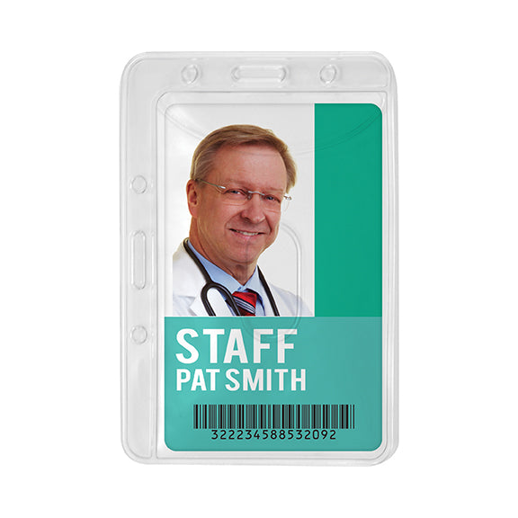 Advantus PVC Badge Holders, Horizontal/Vertical, 50/PK