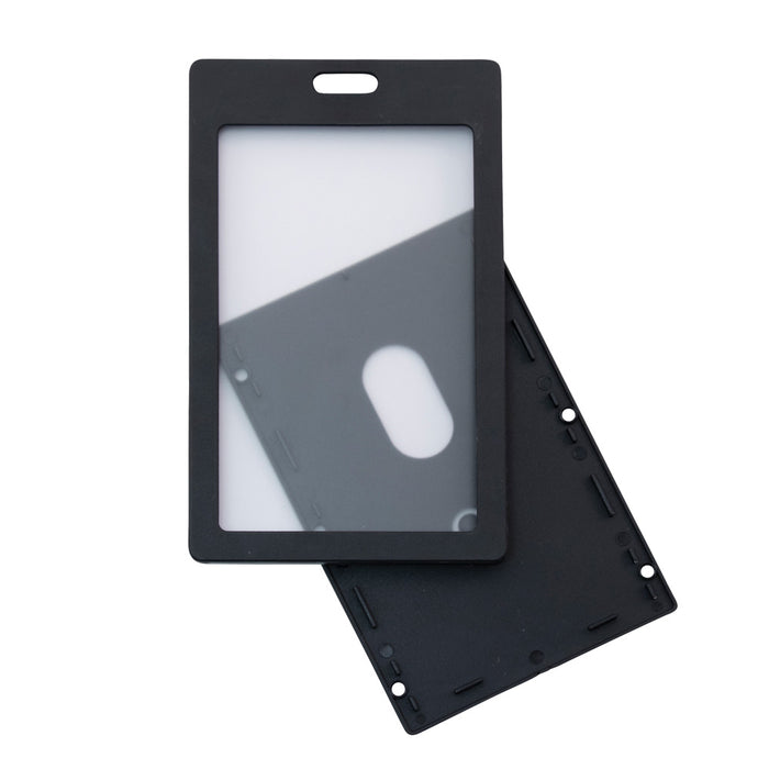 Advantus Rigid ID Badge Holder, Vertical, Black, 2in. x 3¼in, 6/PK
