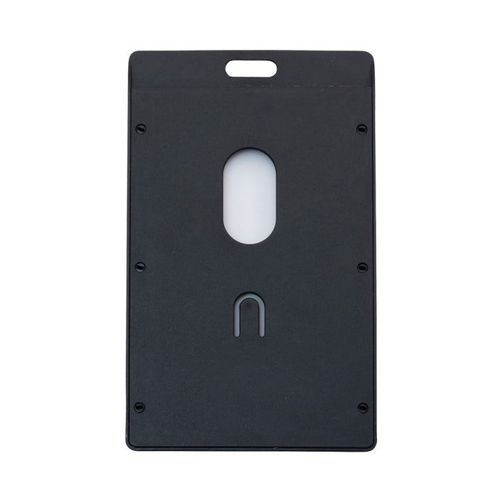 Advantus Rigid ID Badge Holder, Vertical, Black, 2in. x 3¼in, 6/PK