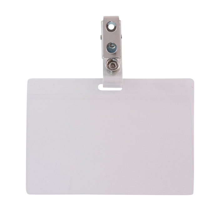 Advantus Self Laminating Badge Holder with Clip, Horizontal, 3½in. x 2¼in, 25/PK