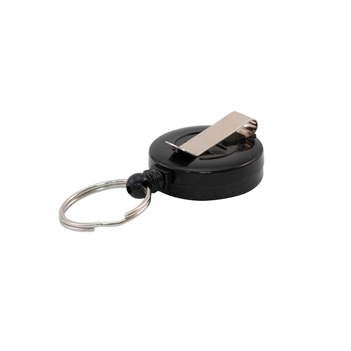 Advantus Retractable Badge Reel with Split Key Ring, Black, 12/BX
