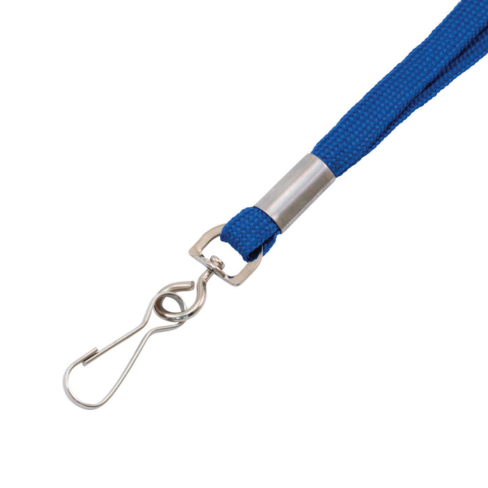 Advantus Deluxe Lanyard with J Hook, Blue, 100/BX