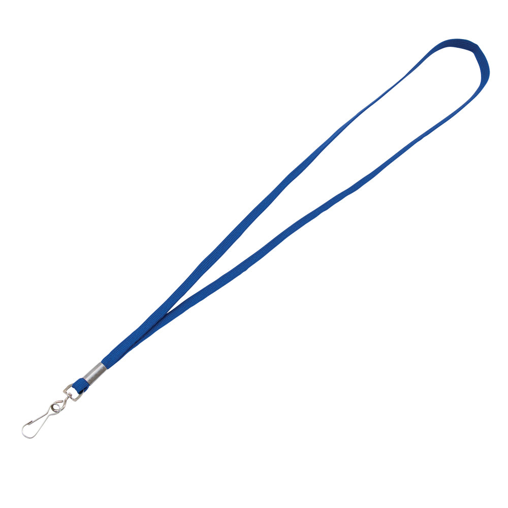 Advantus Deluxe Lanyard with J Hook, Blue, 100/BX