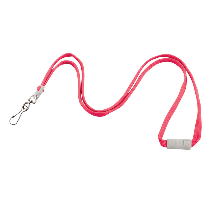 Advantus Neon Lanyards with Safety Quick Release and Swivel J Hook, 12 PK