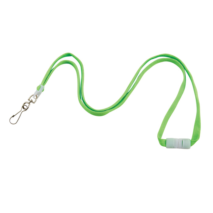 Advantus Neon Lanyards with Safety Quick Release and Swivel J Hook, 12 PK