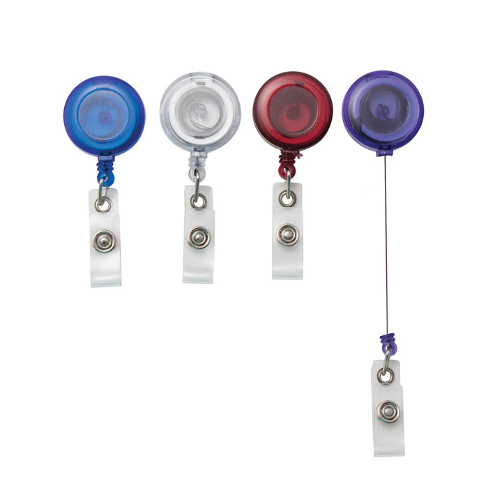 Advantus Retractable ID Card Reels with Badge Straps, Assorted, 20/PK