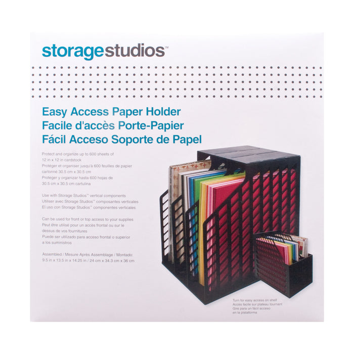 Storage Studios Easy Access Paper Holder, Black