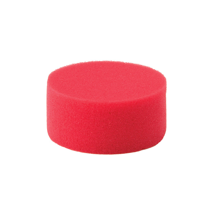A single red polyurethane sponge