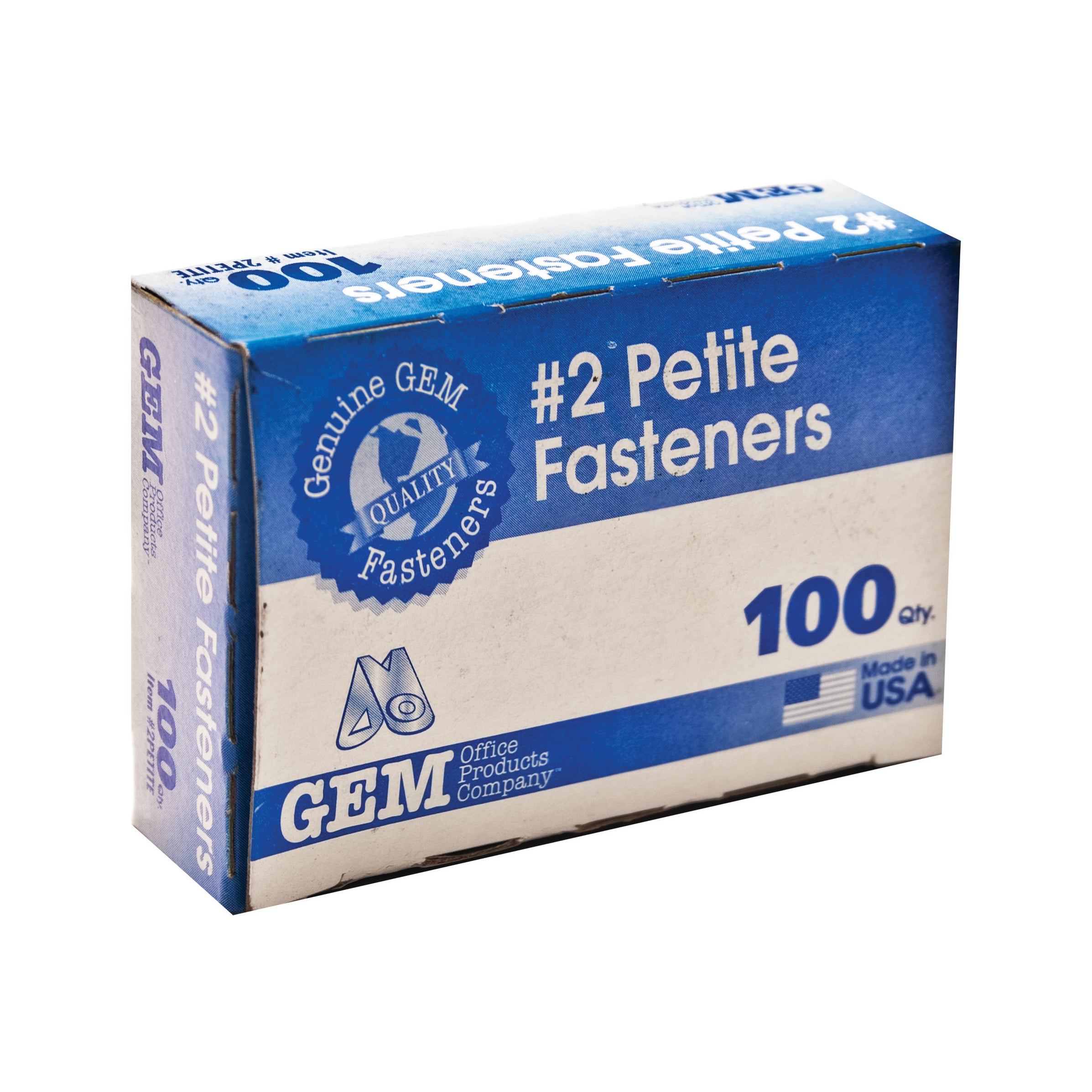 Gem Petite Fasteners, 2 24, 100/BX — Shop Advantus
