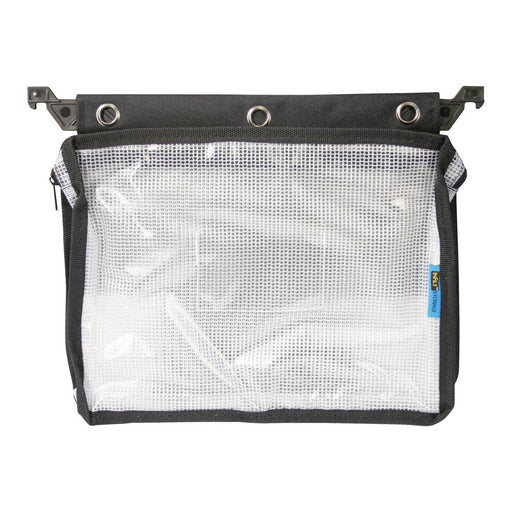 Advantus Expanding Zipper Pouch, Clear Mesh, Black