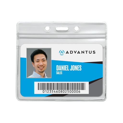 Advantus Resealable Badge Holder, Horizontal, 3.875 in. x 2.675 in., 50/PK