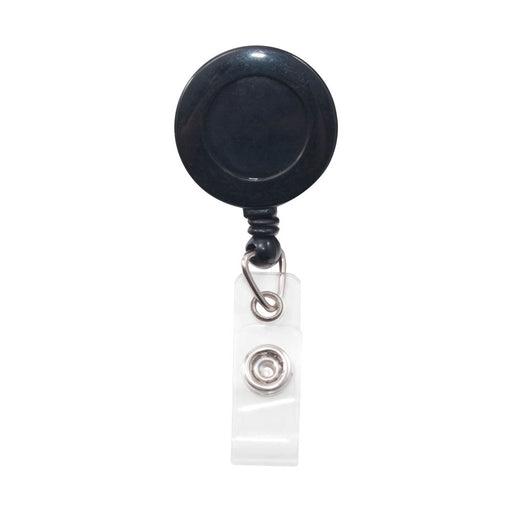 Advantus Swivel Back Clip On Retractable ID Reel with Badge Strap, Black, 12/PK