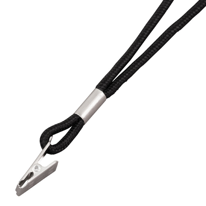 Advantus Deluxe Lanyard with Clip, Black, 24/BX