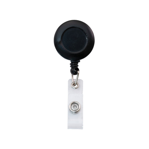 Advantus Clip on Retractable ID Reel with Badge Holder Strap, Black, 12/PK