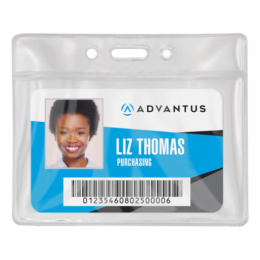Advantus Horizontal Badge Holder, 3.5 in. W x 2.25 in. H, 50/PK
