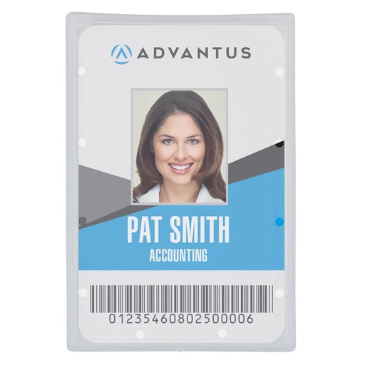 Advantus ID Badge Holder, Vertical, 2⅛in.x 3⅜in, 25/PK