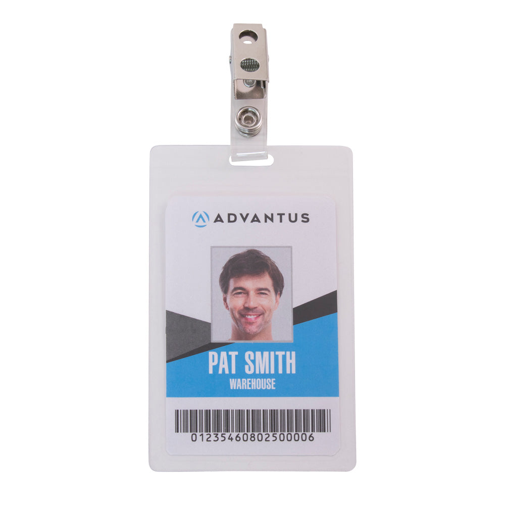 Advantus Self Laminating Badge Holder with Clip, Vertical, 2.5 in. x 4 —  Shop Advantus