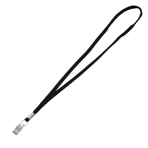 Advantus Metal Flat Clip Lanyard, Black, 100/BX