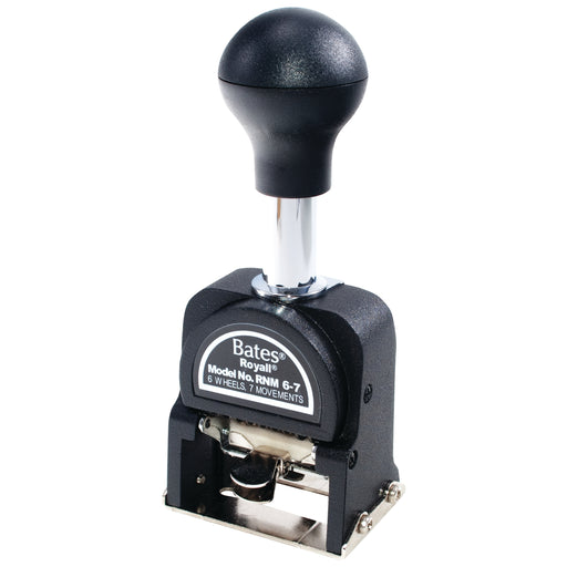 Royall Economy Numbering Machine, Model RNM6 7, 6 Wheels, Type Size E