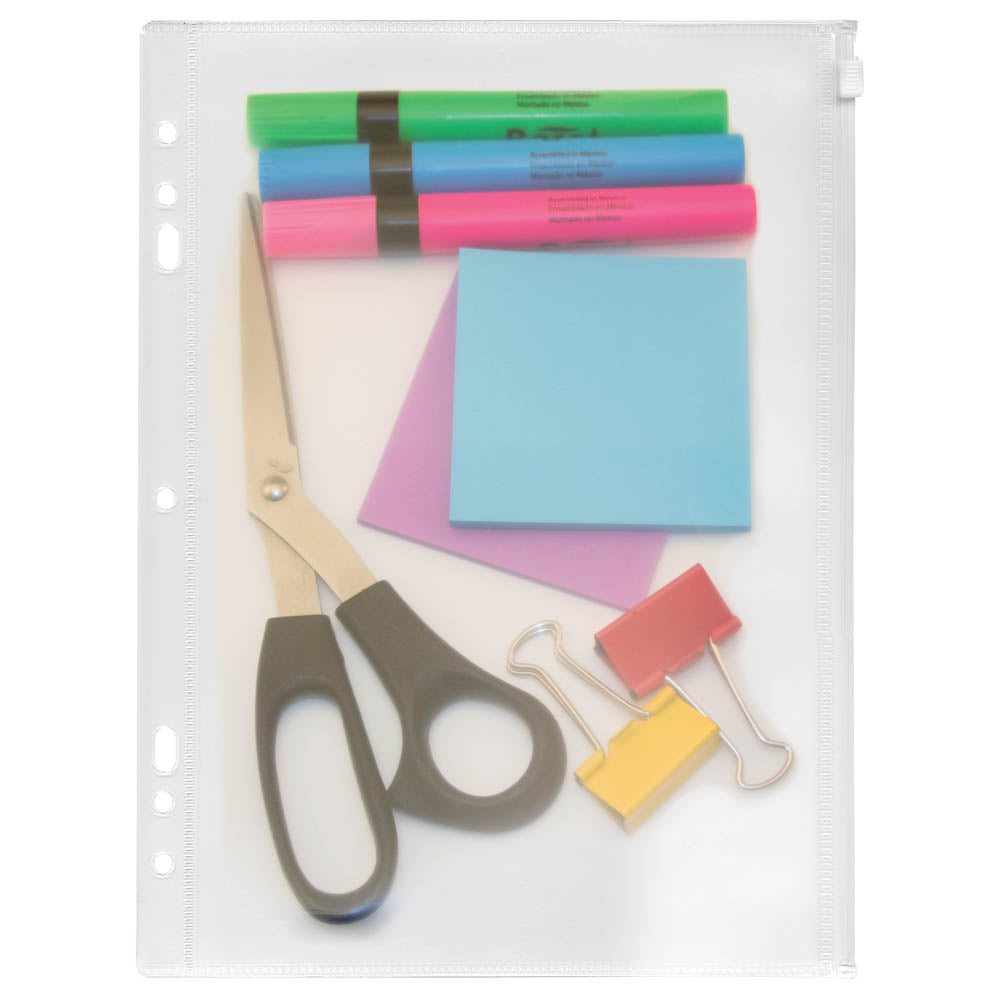 Angler's Zip All Ring Binder Pockets, Clear, 8 ½in. x 11in.